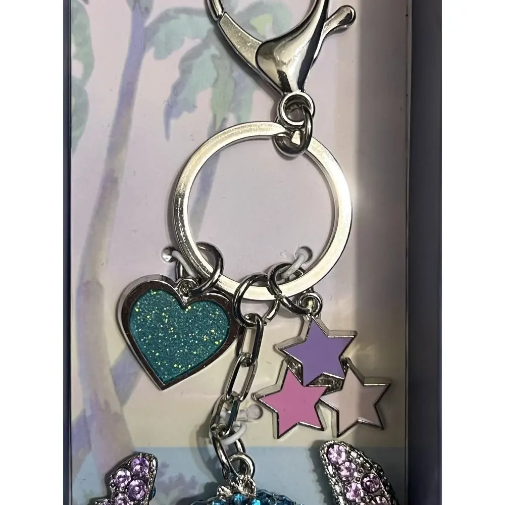 Disney Stitch Keychain & Bag Charm W/Rhinestones NEW In Box